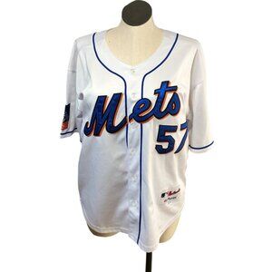 New York Mets Johan Santana 2009 Inaugural Season Jersey White XL Majestic